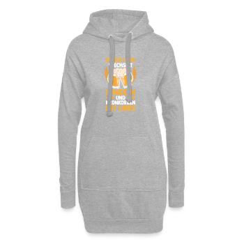 Bière, fête des pères, papa, papa - Sweat-shirt à capuche long Femme - gris chiné - Devant