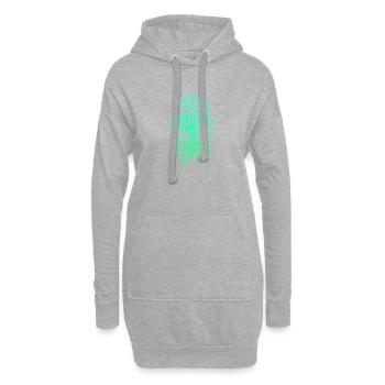 Glowing Algae Jellyfish Jungle - Hoodie Dress - heather grey - Front