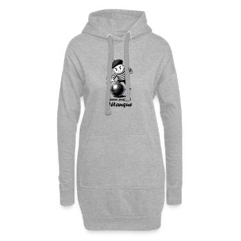 J'peux pas j'ai pétanque - Sweat-shirt à capuche long Femme - gris chiné - Devant
