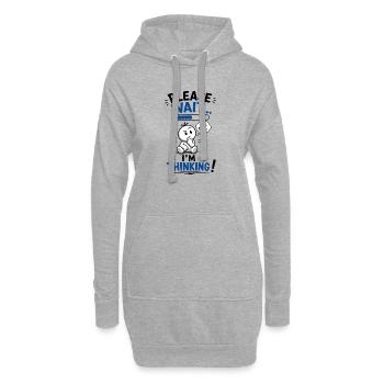 Warte... Ladereflexion - Hoodie-Kleid - Grau meliert - Vorne