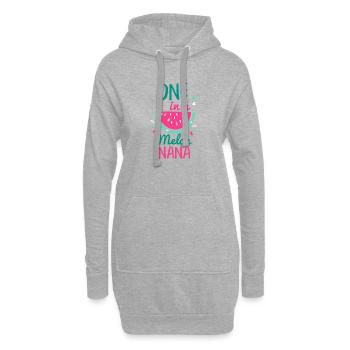 One in a Melon Nana - Hoodie Dress - heather grey - Front