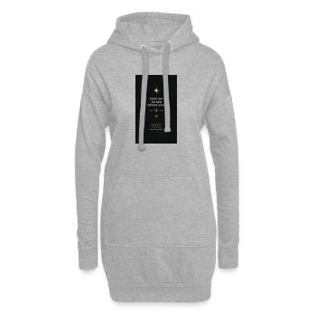 Jeder Tag Neue Chance Motivationsdesign - Hoodie-Kleid - Grau meliert - Vorne