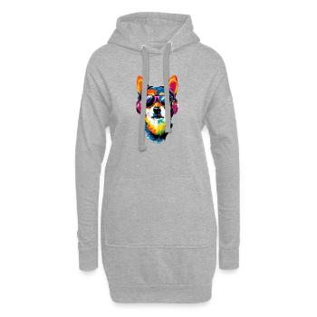 Chien Shiba Inu Race de chiens japonais Shibas du Japon - Sweat-shirt à capuche long Femme - gris chiné - Devant