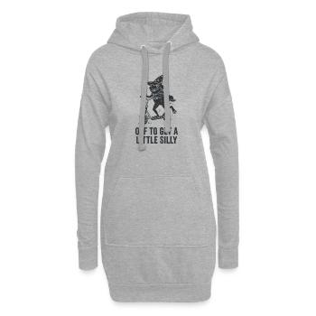 Je pars faire un peu la folie - Sweat-shirt à capuche long Femme - gris chiné - Devant