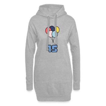 ALLES GUTE ZUM GEBURTSTAG. ALLES GUTE ZUM GEBURTSTAG. JAHRESTAG. - Hoodie-Kleid - Grau meliert - Vorne