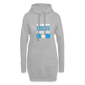 Mon shérif préféré Aimant le poison - Sweat-shirt à capuche long Femme - gris chiné - Devant