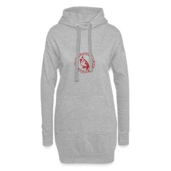 Vogel - Fliegen - Naturschutz Tierfreund - Zoo - Hoodie-Kleid - Grau meliert - Vorne