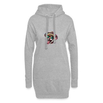 Mouse Comic Funny Sombrero - Hoodie Dress - heather grey - Front