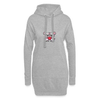 Koala Couple Saint-Valentin - Sweat-shirt à capuche long Femme - gris chiné - Devant