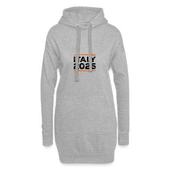 Italien 2025 Spruch - Hoodie-Kleid - Grau meliert - Vorne