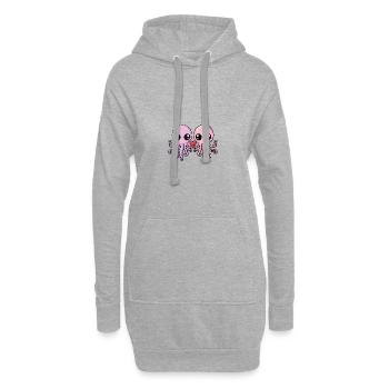 Oktopus Verliebt Valentinstag - Hoodie-Kleid - Grau meliert - Vorne