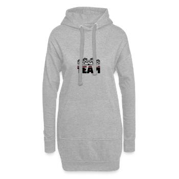 Affe Bier Team Drinking - Hoodie-Kleid - Grau meliert - Vorne