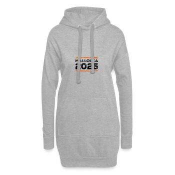Majorque 2025 Spruch - Sweat-shirt à capuche long Femme - gris chiné - Devant