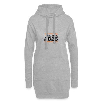 Teneriffa 2025 Spruch - Hoodie-Kleid - Grau meliert - Vorne