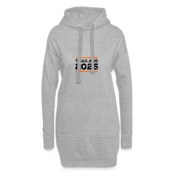Thailand 2025 Spruch - Hoodie-Kleid - Grau meliert - Vorne