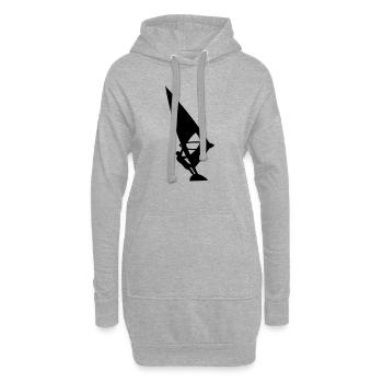 surfing surfer windsurfing - Hoodie-Kleid - Grau meliert - Vorne