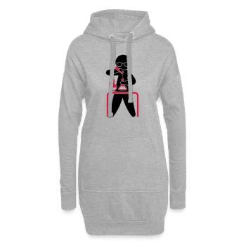 Un scientifique tenant un tube à essai - Sweat-shirt à capuche long Femme - gris chiné - Devant