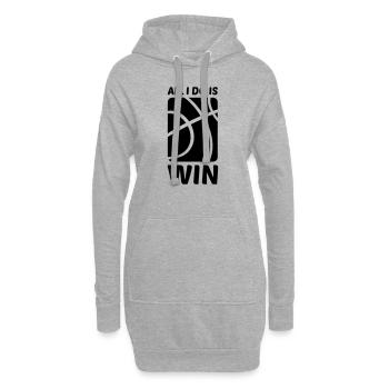 all_i_do_is_win_1_f1 - Hoodie-Kleid - Grau meliert - Vorne
