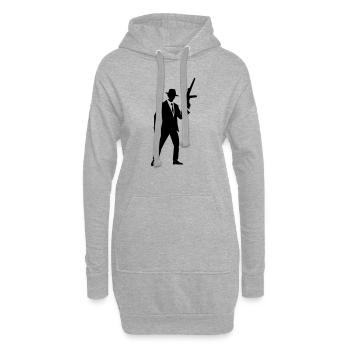 gangster_01 - Hoodie-Kleid - Grau meliert - Vorne