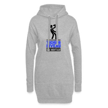 tschüss niveau bis montag - Hoodie-Kleid - Grau meliert - Vorne