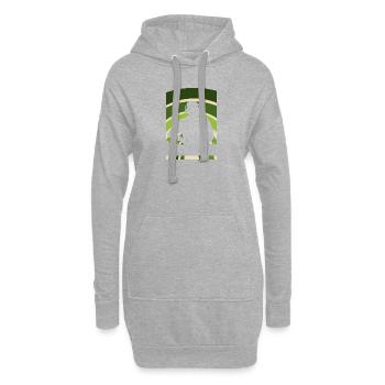 Djing DJ - Hoodie-Kleid - Grau meliert - Vorne