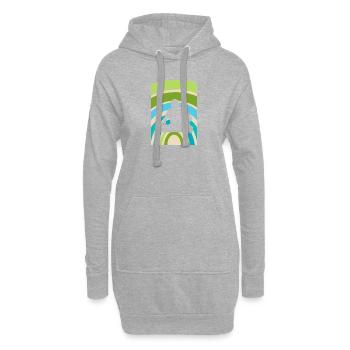 DJ House Djing - Sweat-shirt à capuche long Femme - gris chiné - Devant