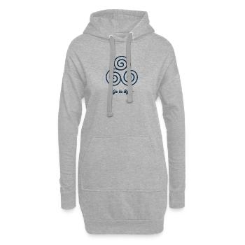 Triskell Profond - Sweat-shirt à capuche long Femme - gris chiné - Devant