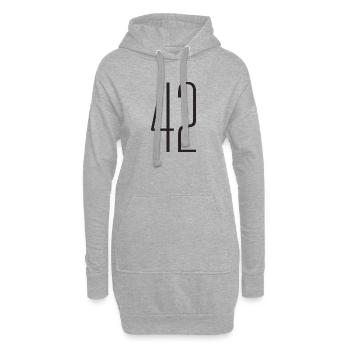 42 - Hoodie-Kleid - Grau meliert - Vorne