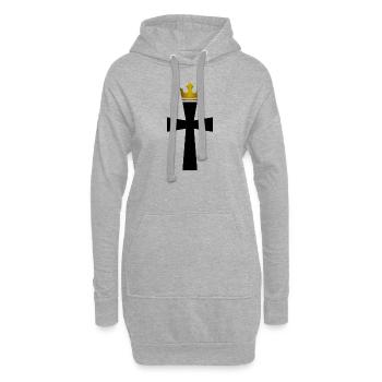 DLM CROSS CROWN B1U - Hoodie Dress - heather grey - Front