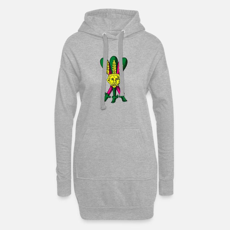DREI STÖCKE - Hoodie-Kleid - Grau meliert