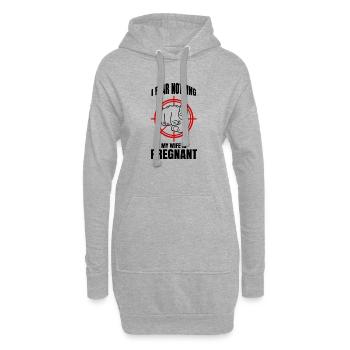 Cool Papa Déclaration Grossesse Bébé enceinte - Sweat-shirt à capuche long Femme - gris chiné - Devant