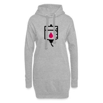 Arzt Therapie Behandlung Tropf - Hoodie-Kleid - Grau meliert - Vorne