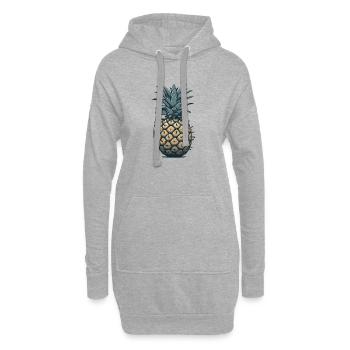 Pineapple Grenade Ring Attachments - Hoodie Dress - heather grey - Front