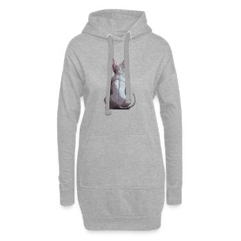 Sphynx - Hoodie-Kleid - Grau meliert - Vorne