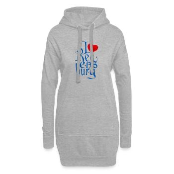 J’adore Ratisbonne ! - Sweat-shirt à capuche long Femme - gris chiné - Devant