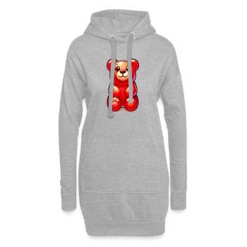 Nounours - Sweat-shirt à capuche long Femme - gris chiné - Devant