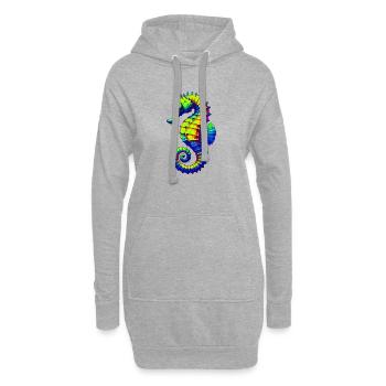 Seepferdchen - Hoodie-Kleid - Grau meliert - Vorne