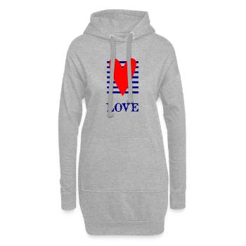 MAMA. MUTTERTAG. HERZ. FEST. ALLES GUTE ZUM GEBURTSTAG - Hoodie-Kleid - Grau meliert - Vorne