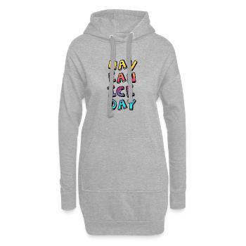 Have a nice Day Comic Verlauf Sommer Fun Sprüche - Hoodie-Kleid - Grau meliert - Vorne
