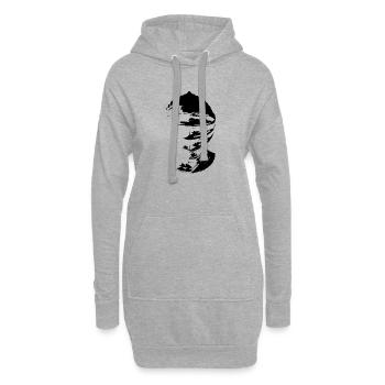 Ritterhelm - Hoodie-Kleid - Grau meliert - Vorne