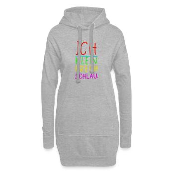 Ich Klein Frech Schlau Neon - Hoodie-Kleid - Grau meliert - Vorne