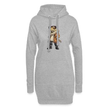 Lizard Cool Winter - Hoodie Dress - heather grey - Front