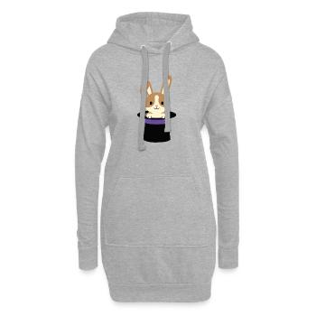 Häschen aus dem Zauberhut - Hoodie-Kleid - Grau meliert - Vorne
