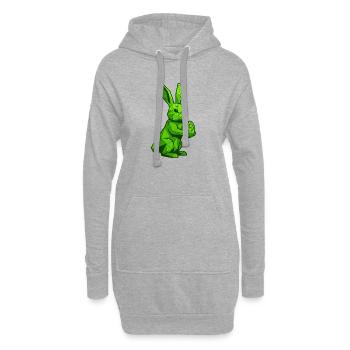 Bunny - Le lapin de Pâques apporte les œufs - Sweat-shirt à capuche long Femme - gris chiné - Devant