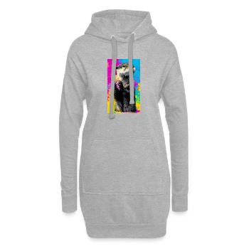 Otter - Hoodie-Kleid - Grau meliert - Vorne