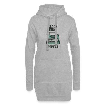 Klack Ding Repeat | Machine à écrire - Sweat-shirt à capuche long Femme - gris chiné - Devant