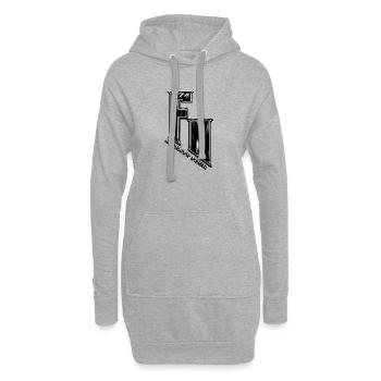 Monogramme Metallique FN74 - Sweat-shirt à capuche long Femme - gris chiné - Devant