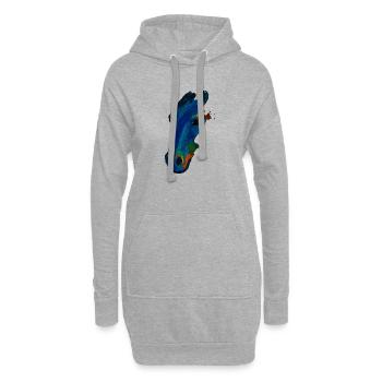Peintures à l’huile Cheval - Sweat-shirt à capuche long Femme - gris chiné - Devant