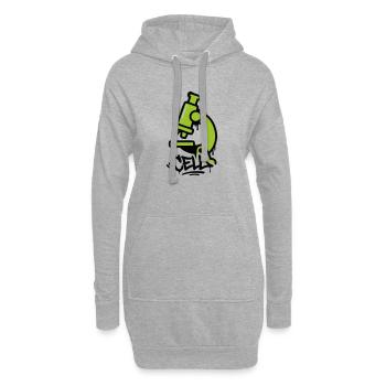 Graffiti au microscope cellulaire - Sweat-shirt à capuche long Femme - gris chiné - Devant
