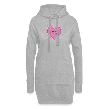Best friends - Hoodie Dress - heather grey - Front